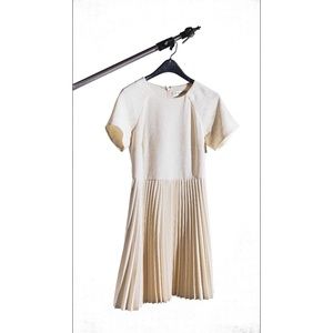 Trina Turk Cream Pleated Dress